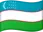 Usbekistan-Flagge zum Sortieren von Casinos